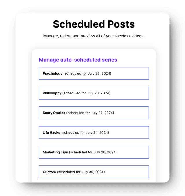 Scheduled Posts